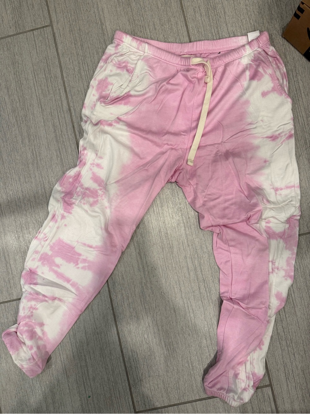 Electric & Rose pink tie dye joggers Size S